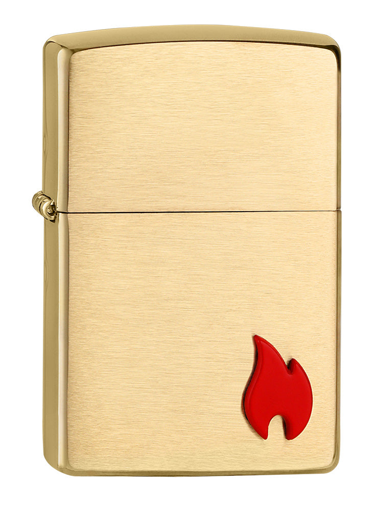 Clásico Brushed Brass con emblema de llama