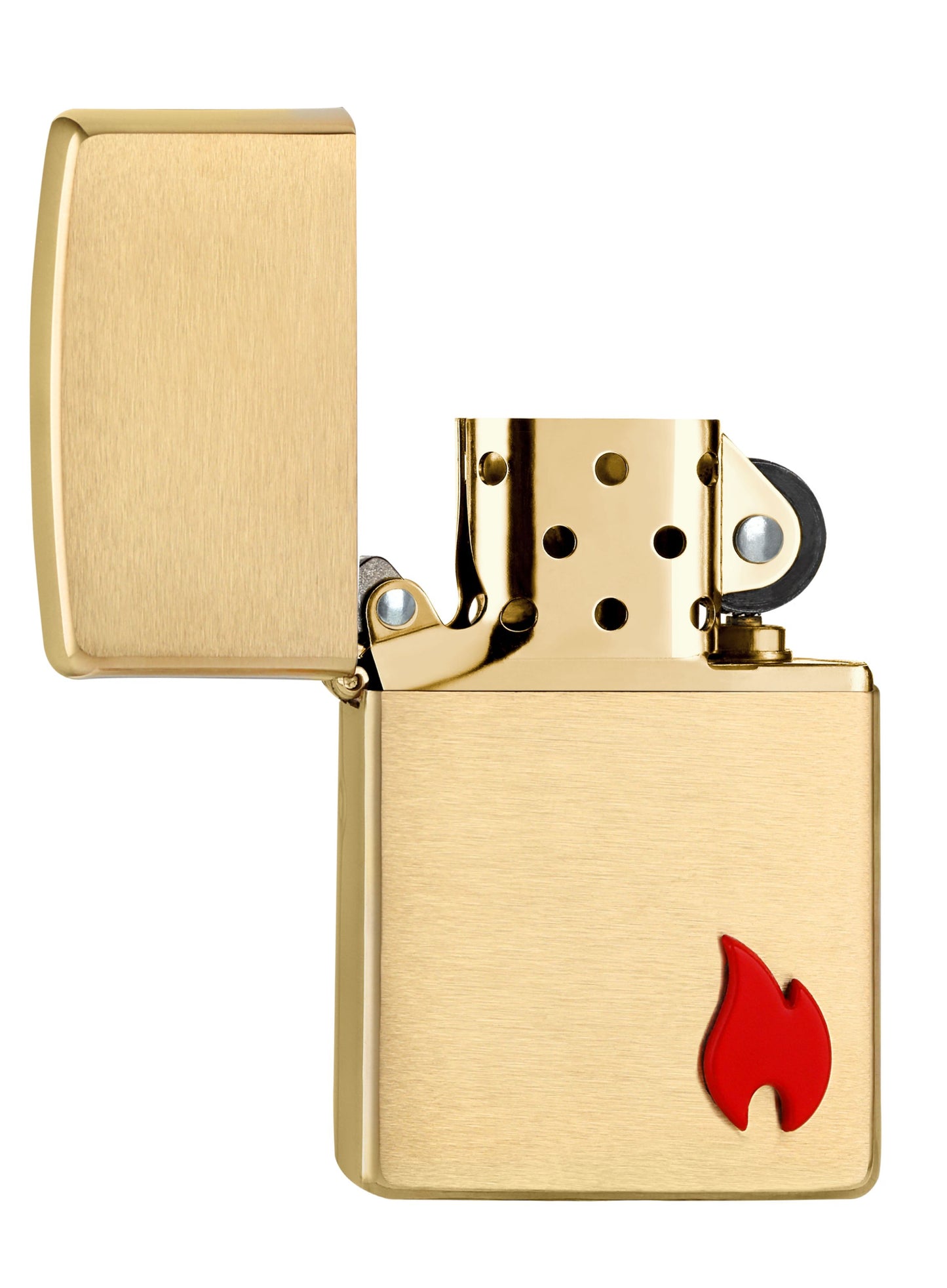 Clásico Brushed Brass con emblema de llama