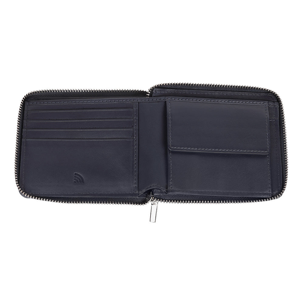 Cartera con cremallera y tarjetero extraíble
