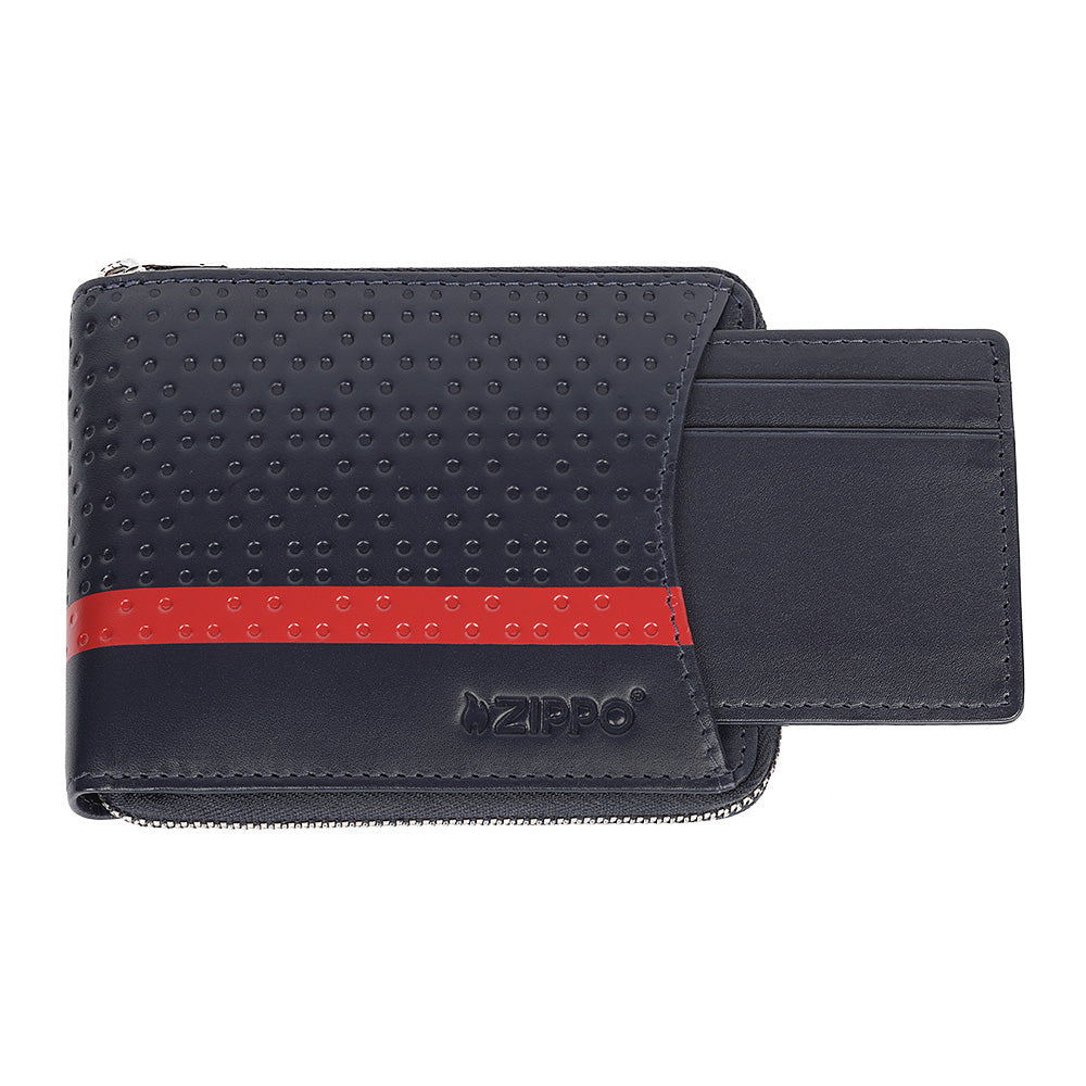Cartera con cremallera y tarjetero extraíble