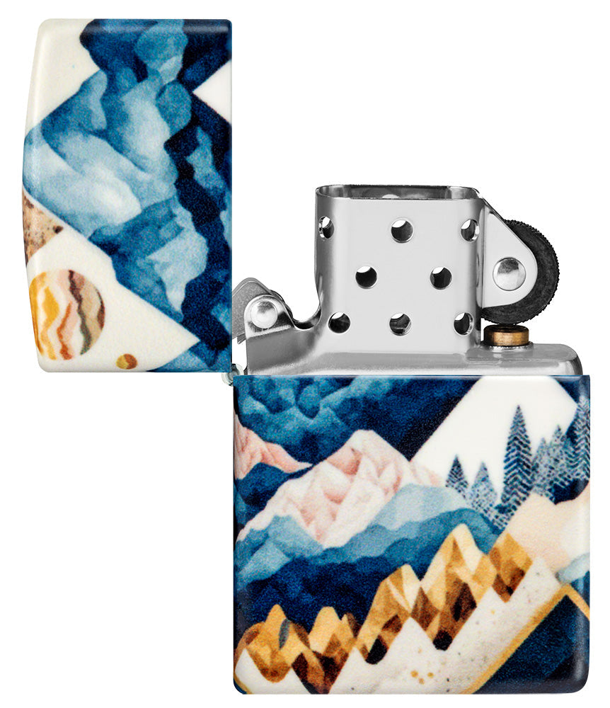 Diseño de collage de montañas