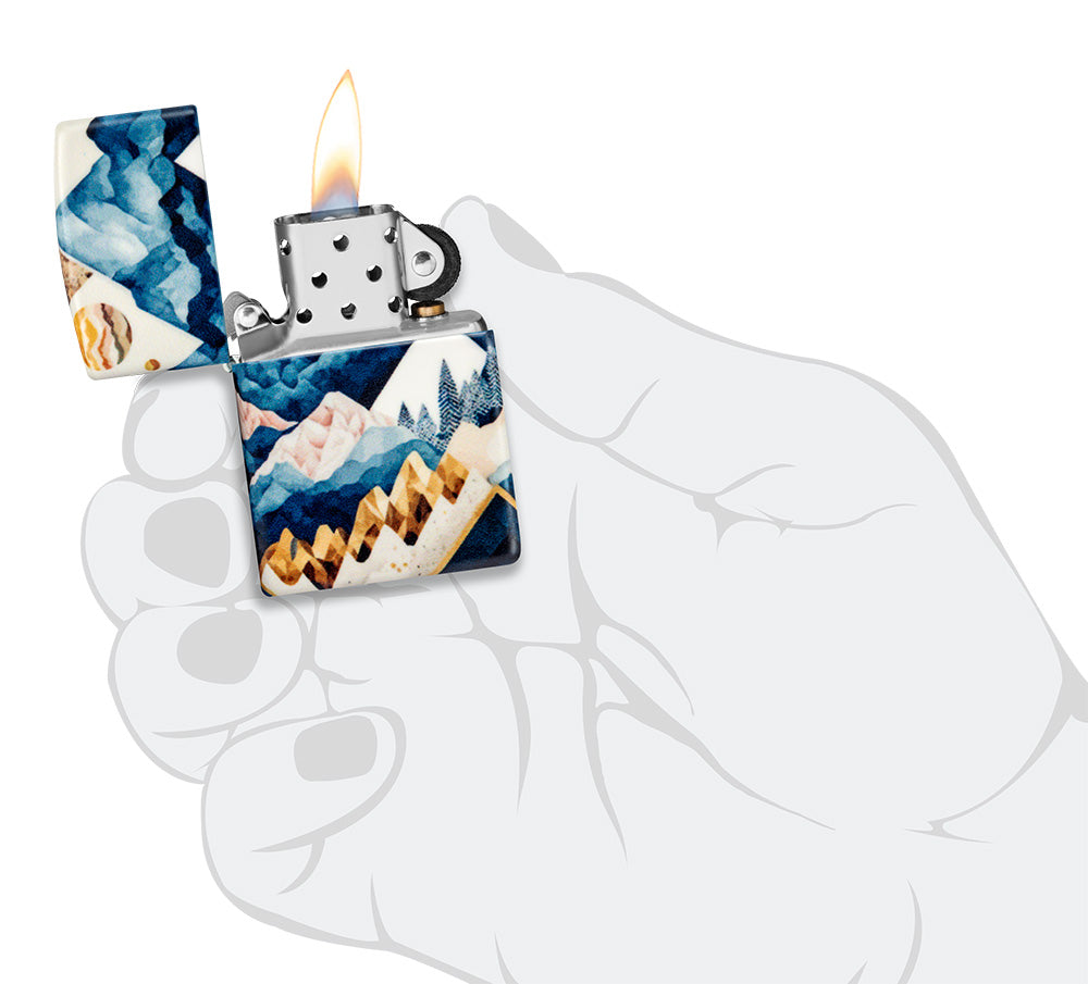 Diseño de collage de montañas