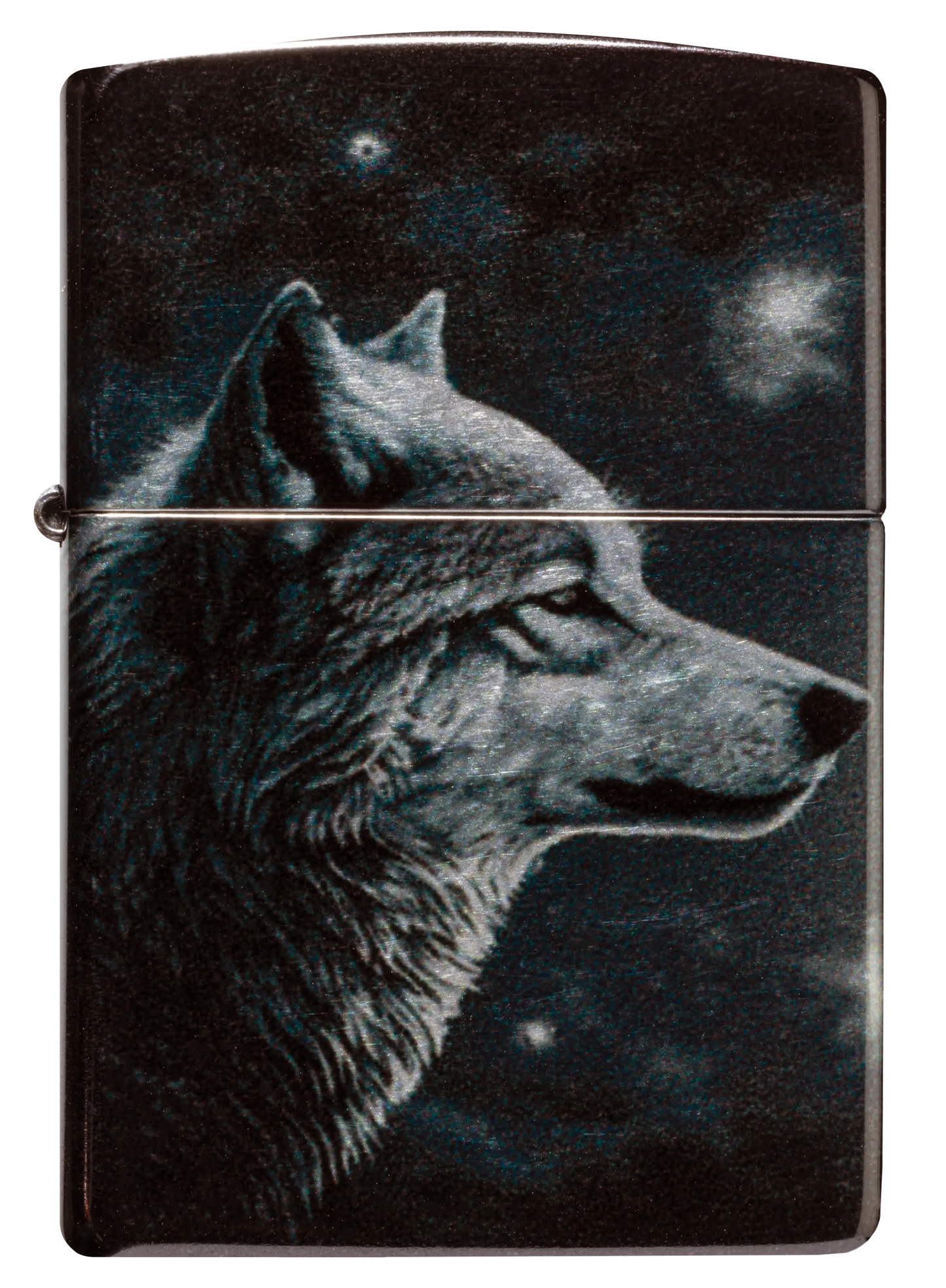 Diseño de lobo y luna