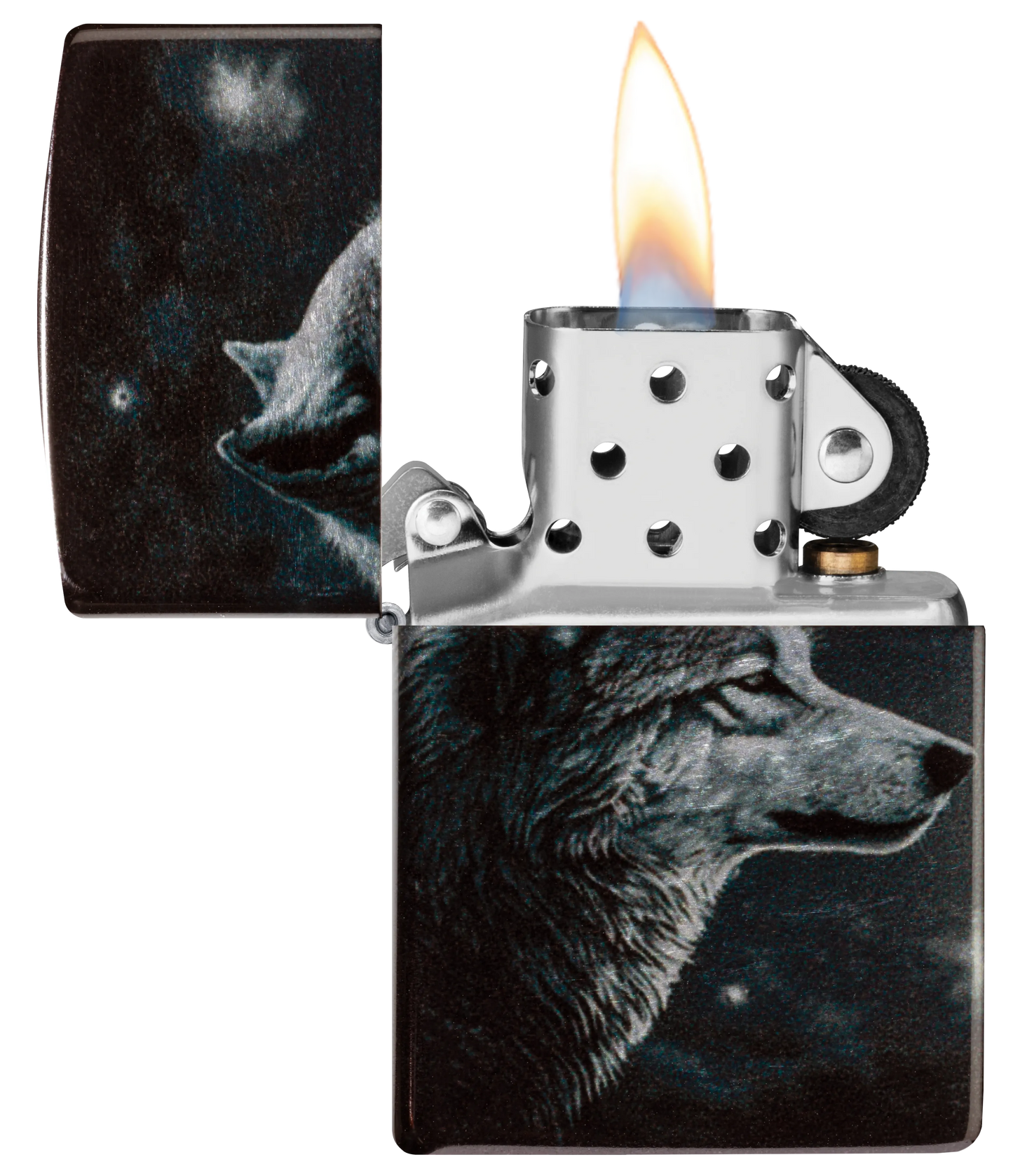 Diseño de lobo y luna