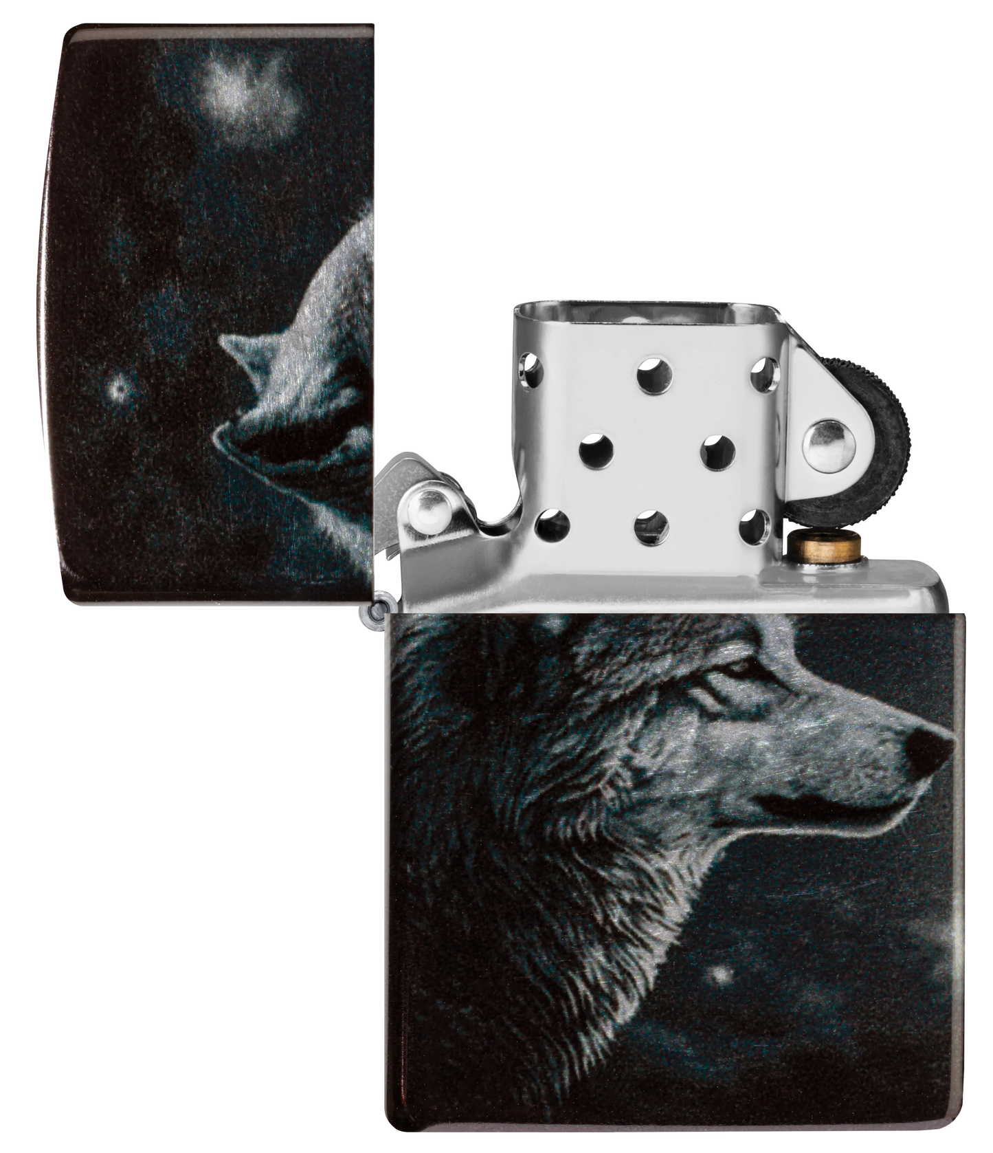 Diseño de lobo y luna