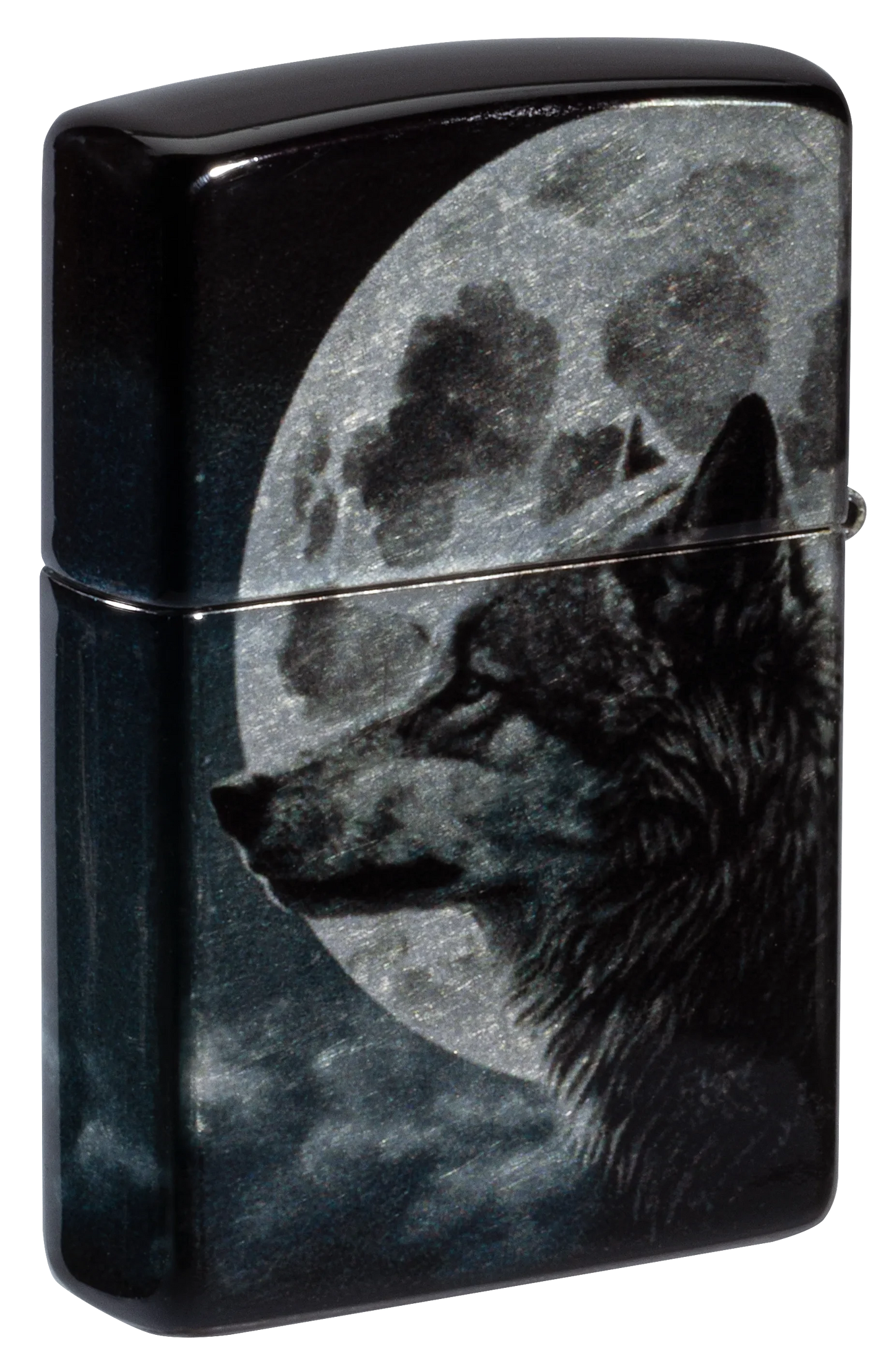 Diseño de lobo y luna