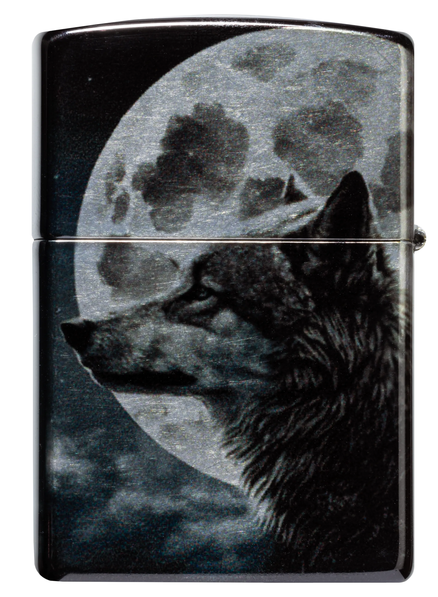 Diseño de lobo y luna
