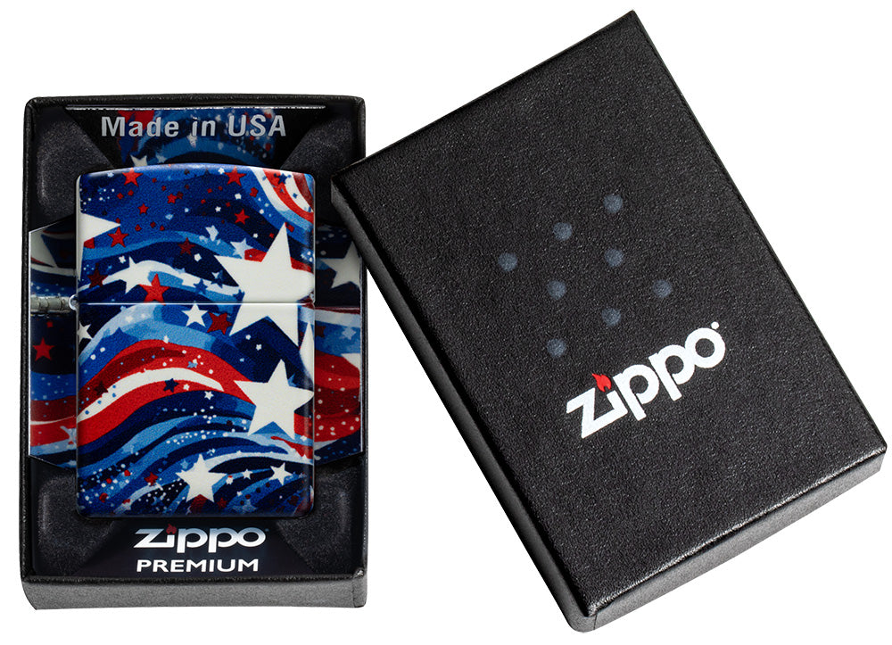 Diseño retro de estrellas y barras