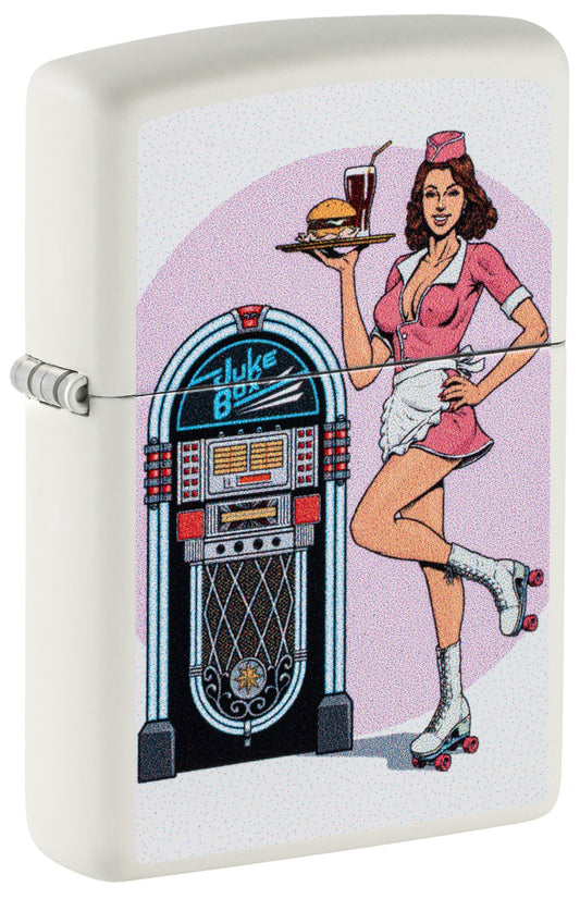 Diseño de camarera en patines