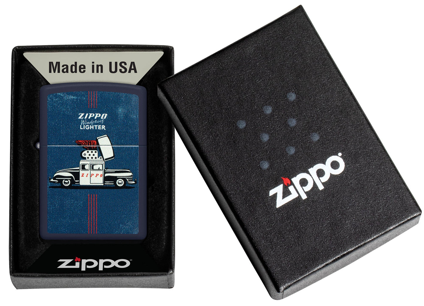 Diseño vintage de coche de Zippo