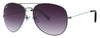Vista frontal 3/4 de las gafas de sol de piloto purpuras Zippo