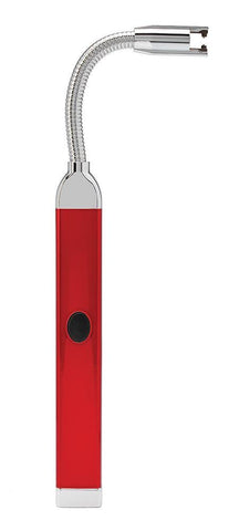Vue de dos allume-bougie Zippo avec embout flexible rouge et bouton de sécurité