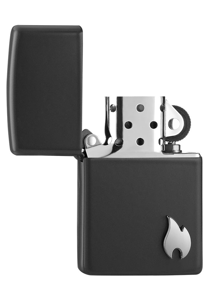 Clásico Black Matte con emblema de llama
