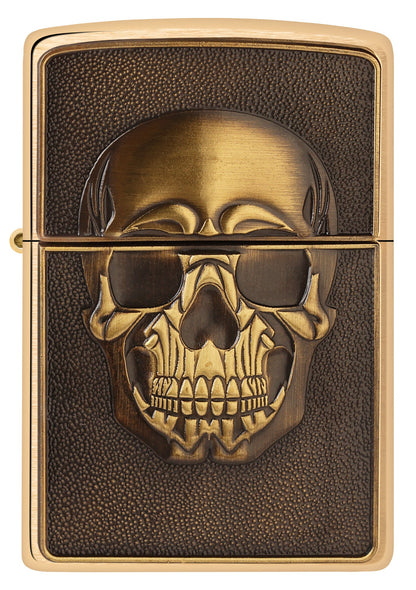 Emblema de calavera texturizada