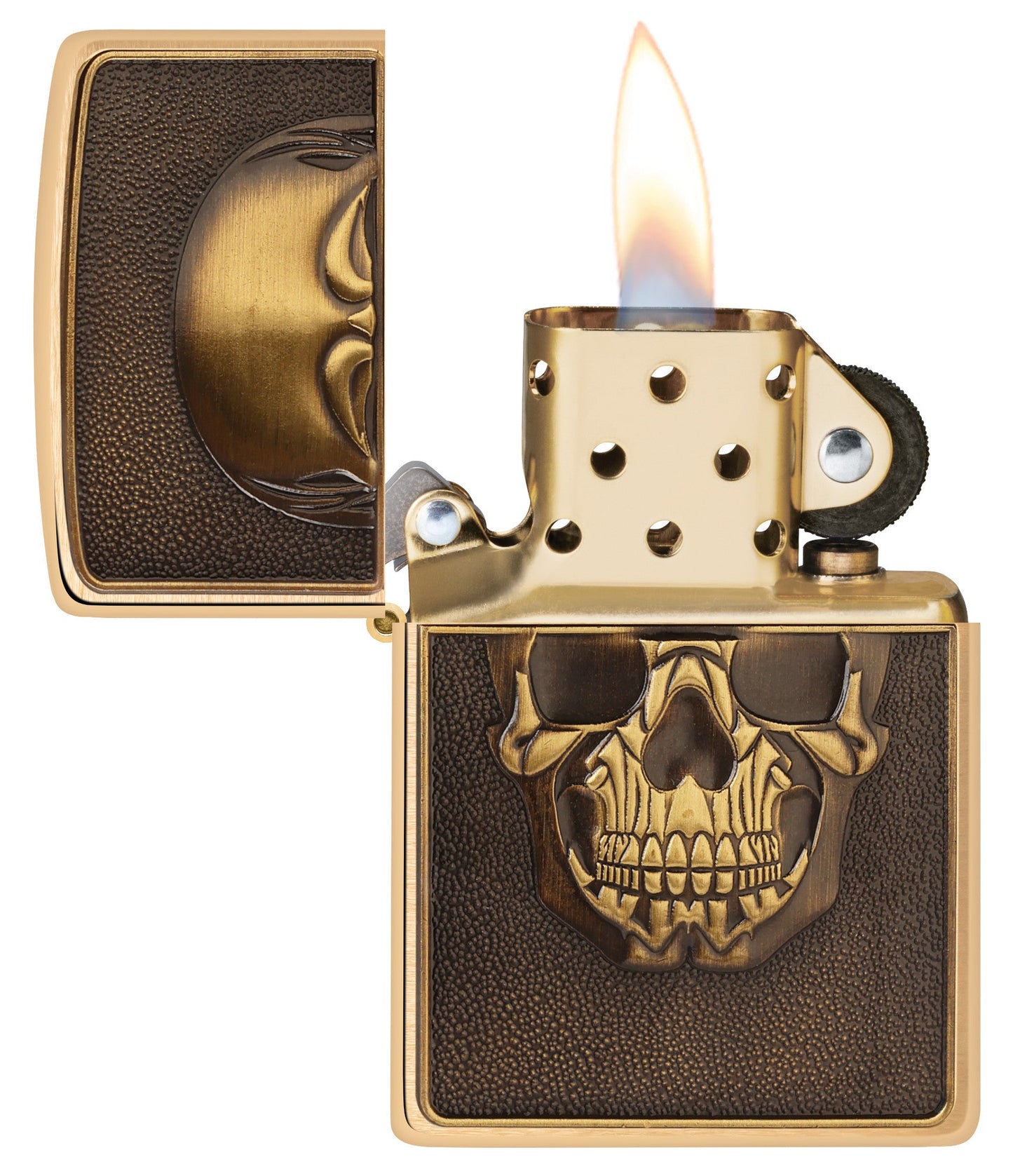 Emblema de calavera texturizada