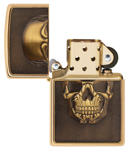 Emblema de calavera texturizada