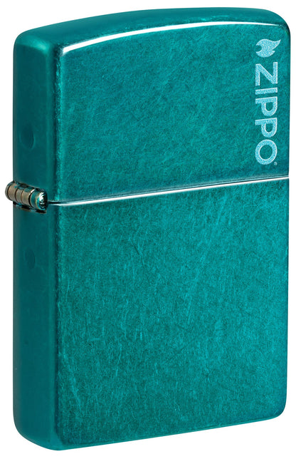 Classic Candy Teal con logotipo de Zippo