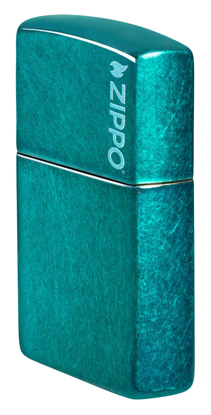 Classic Candy Teal con logotipo de Zippo