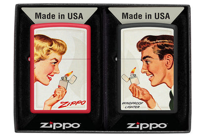 Juego de encendedores de publicidad vintage