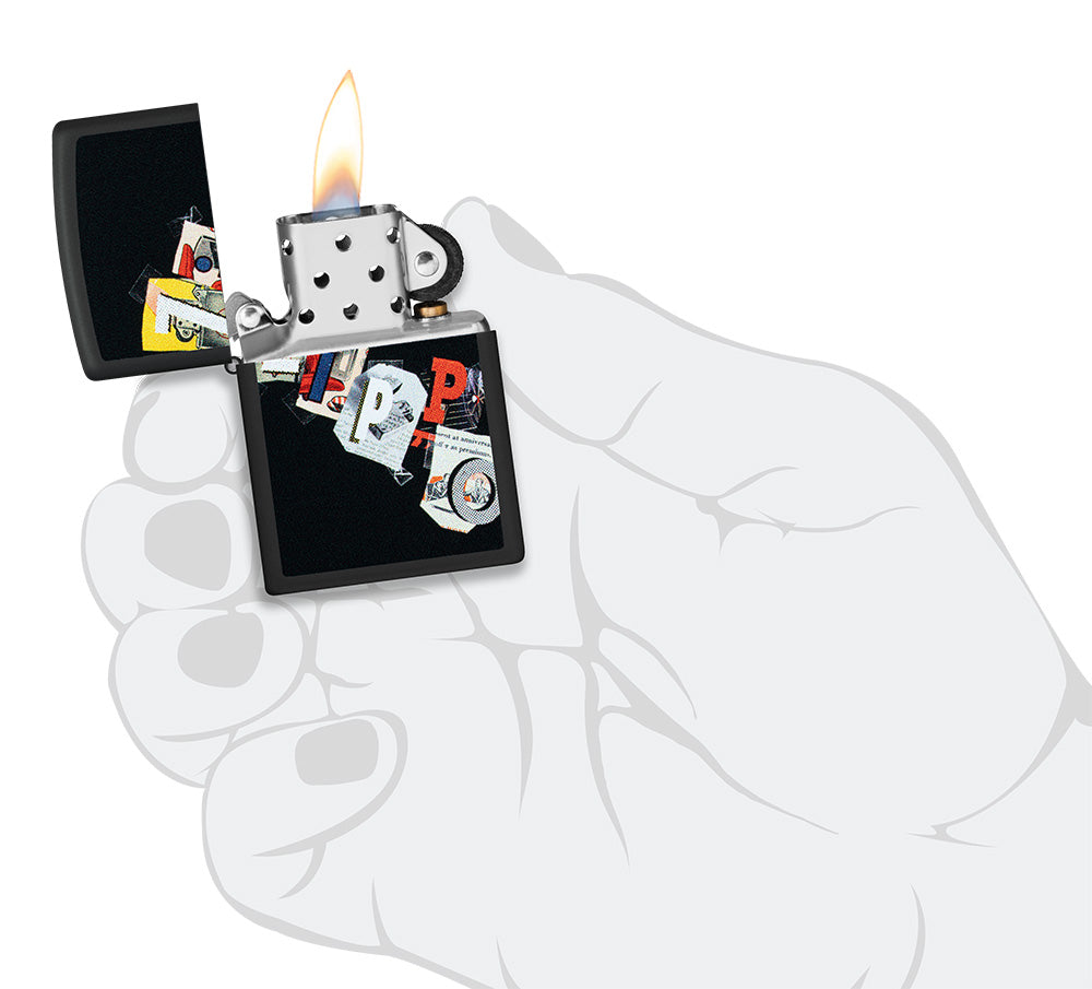 Diseño de collage de Zippo