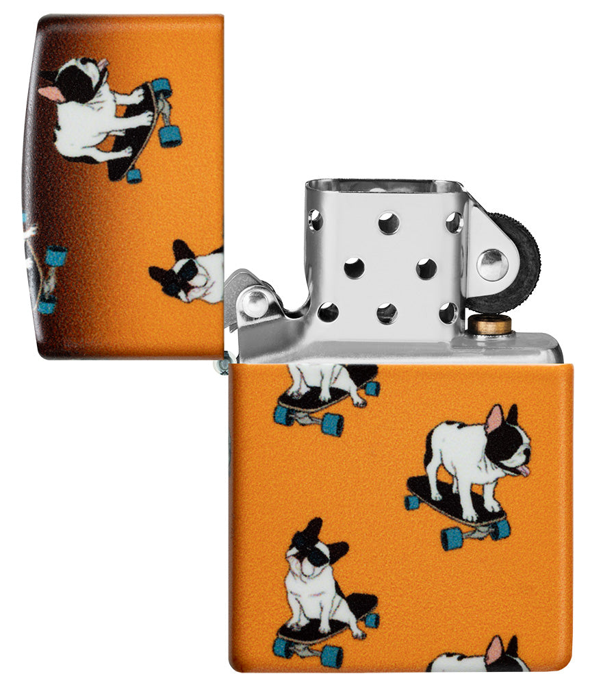 Diseño de bulldogs en monopatín