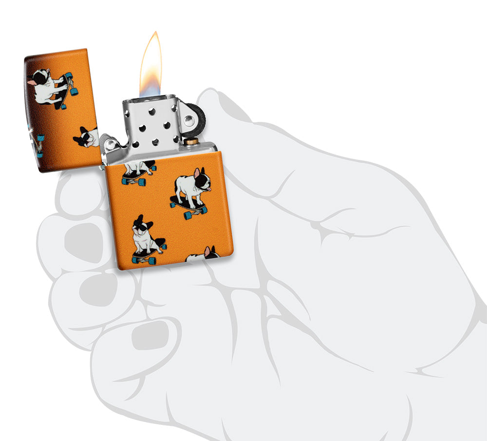 Diseño de bulldogs en monopatín