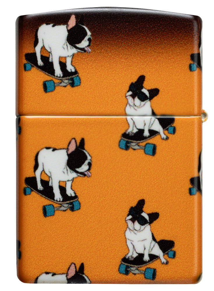 Diseño de bulldogs en monopatín