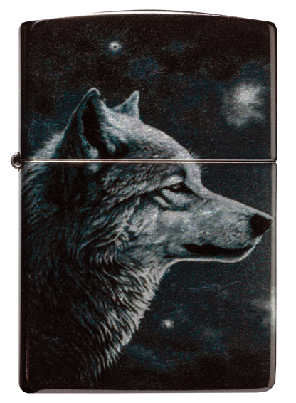 Diseño de lobo y luna