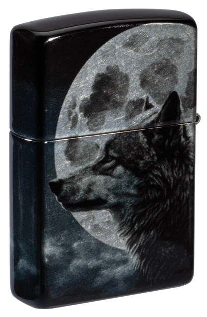 Diseño de lobo y luna