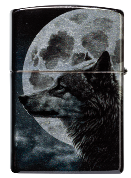 Diseño de lobo y luna