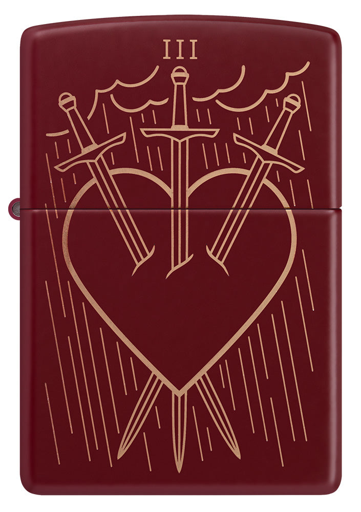 Diseño de tres de espadas