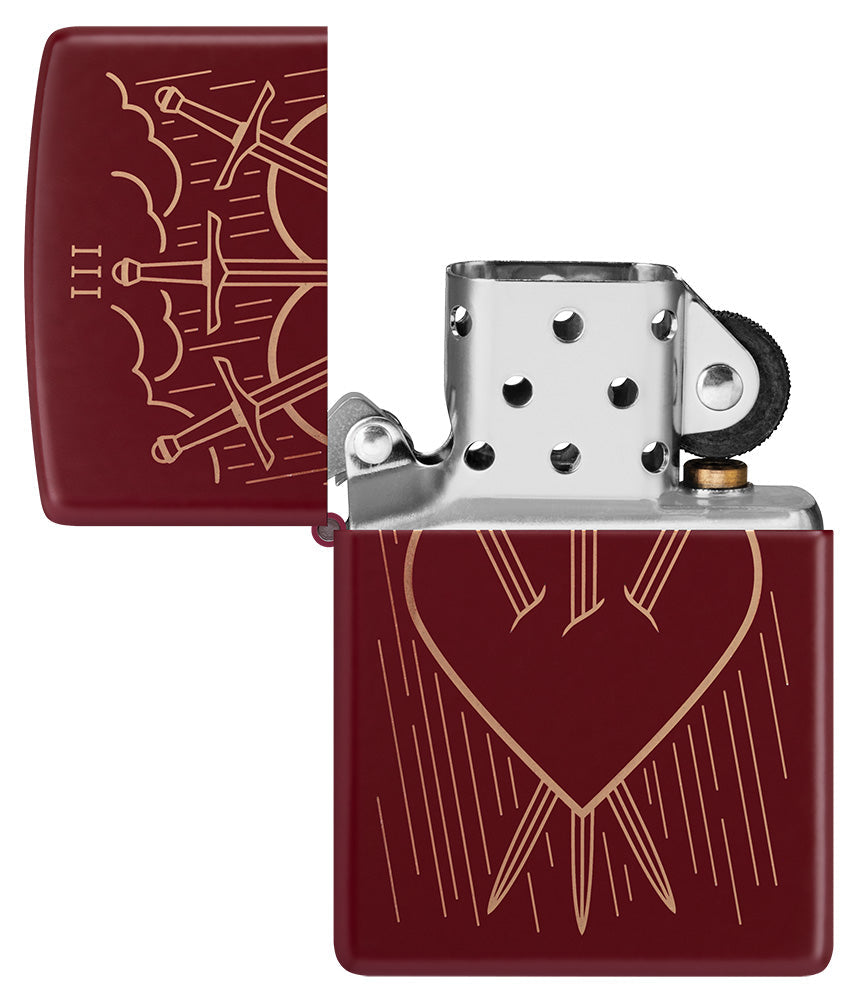 Diseño de tres de espadas