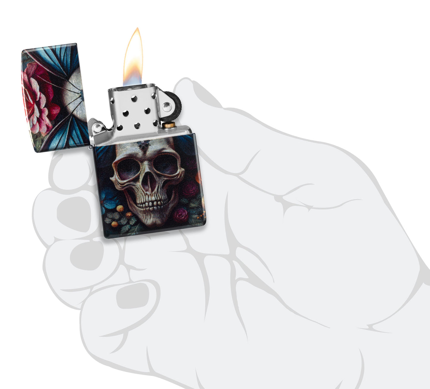 Diseño de calavera mariposa