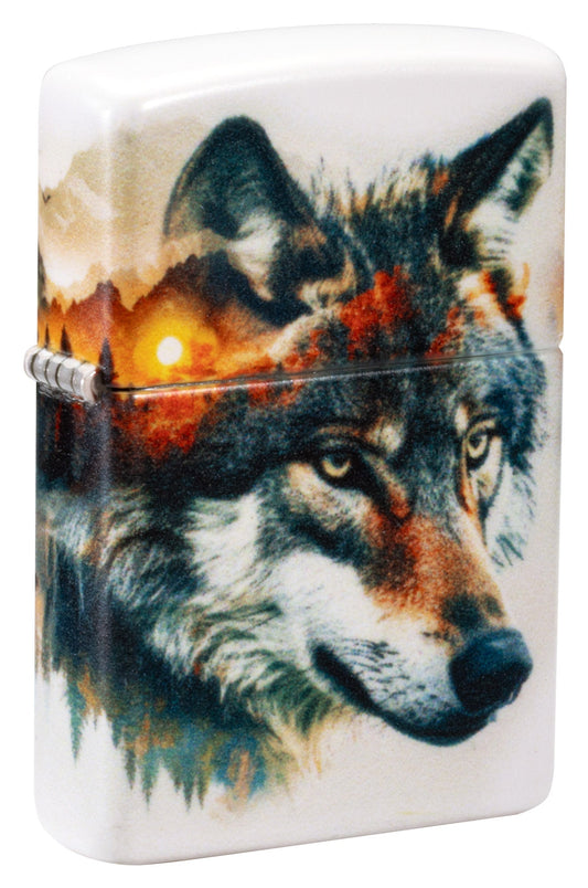 Diseño de lobo en acuarela