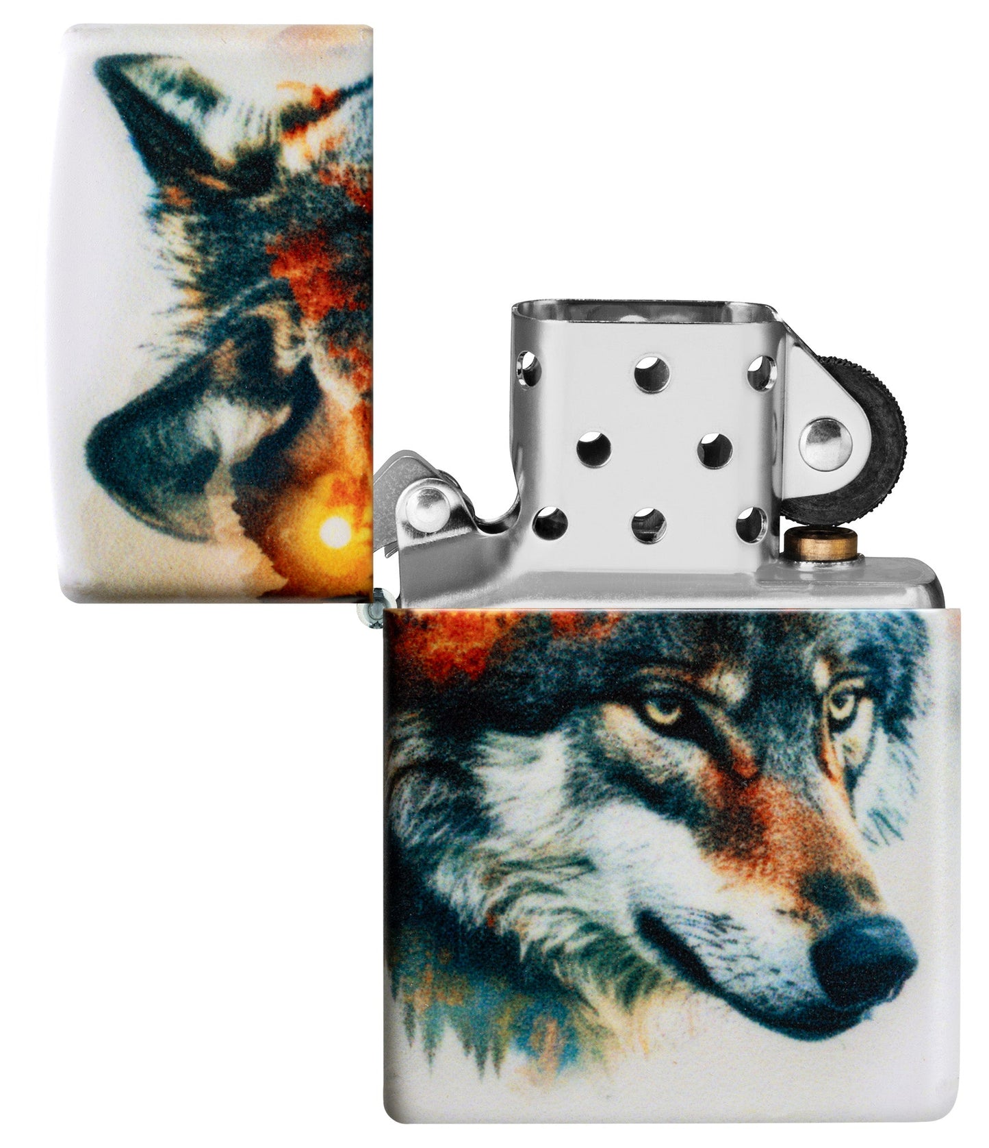 Diseño de lobo en acuarela