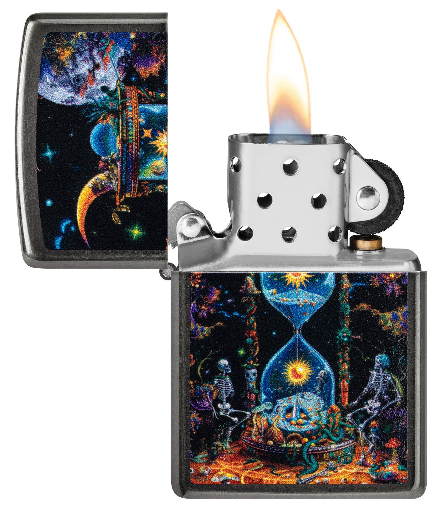 Diseño de reloj de arena cósmico