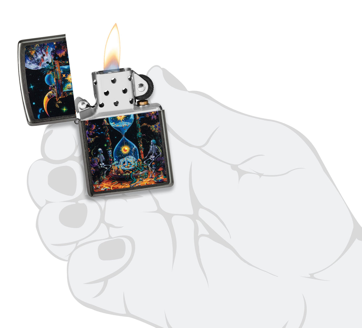 Diseño de reloj de arena cósmico