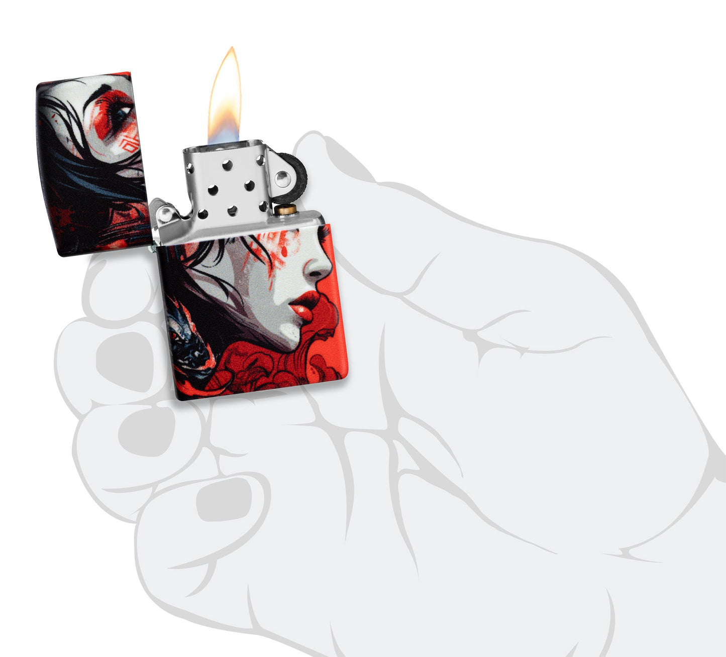 Diseño abstracto de samurái