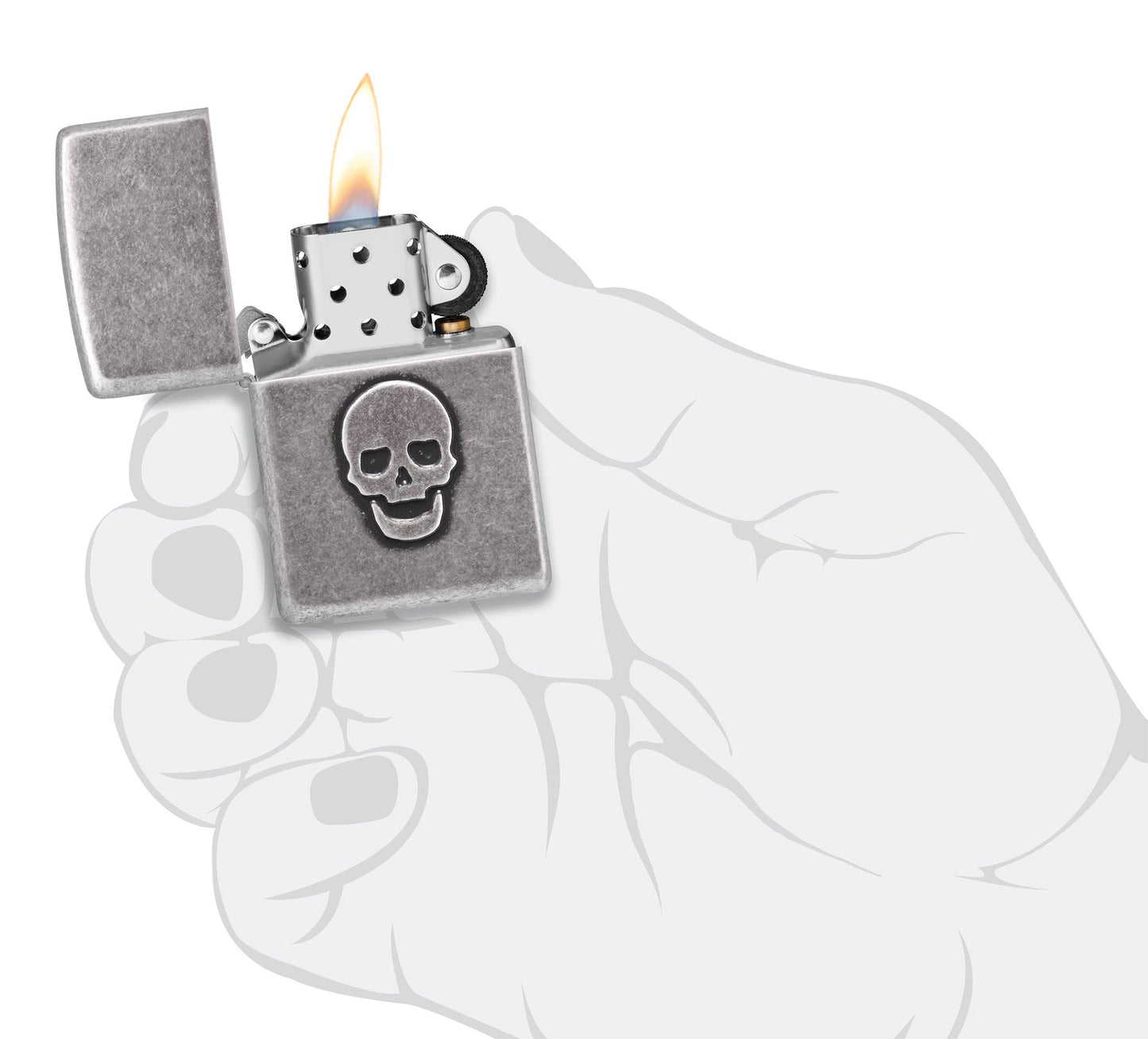 Diseño de calavera estampada