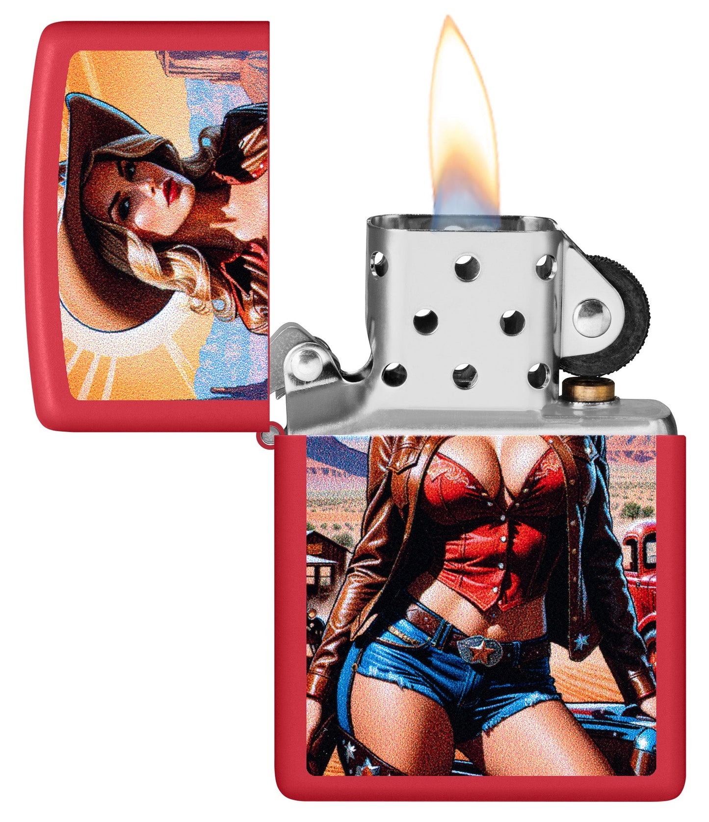 Diseño de pinup vaquera