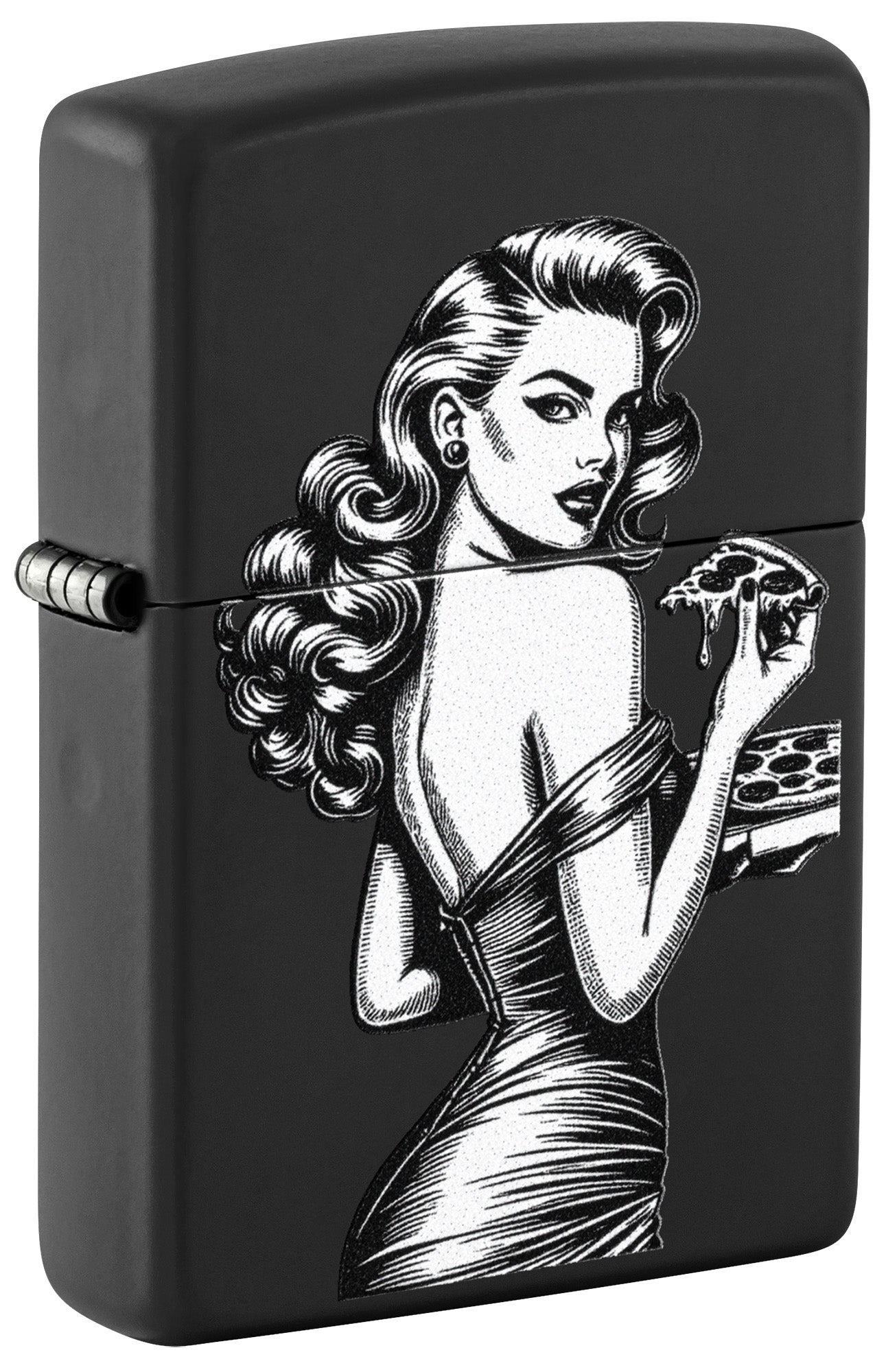 Diseño de pinup con pizza