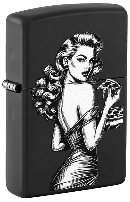 Diseño de pinup con pizza