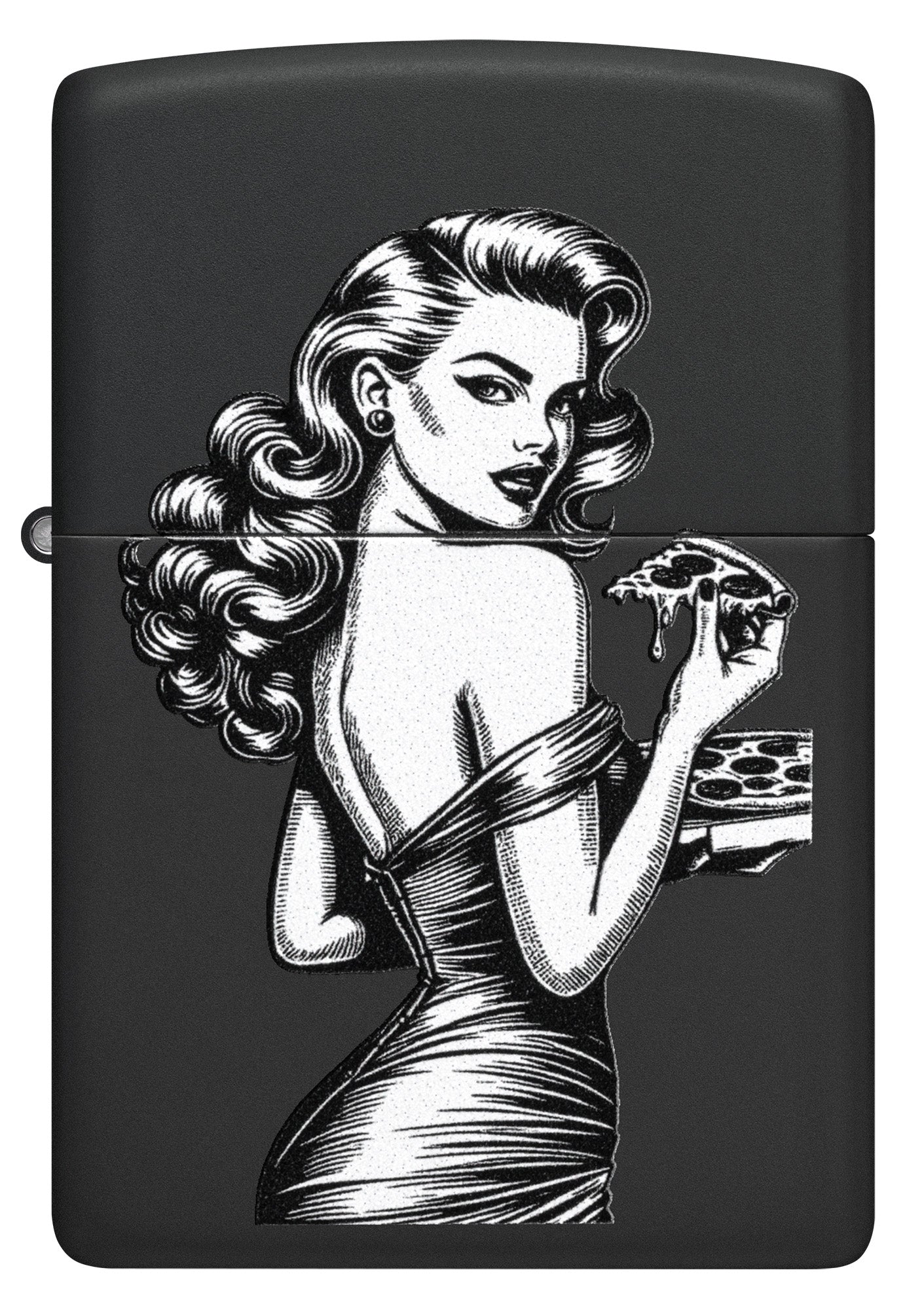 Diseño de pinup con pizza