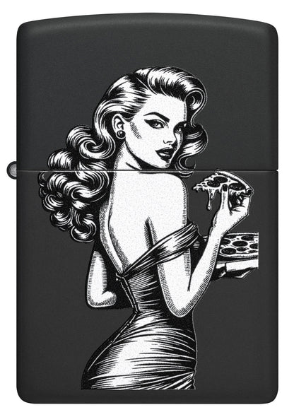 Diseño de pinup con pizza