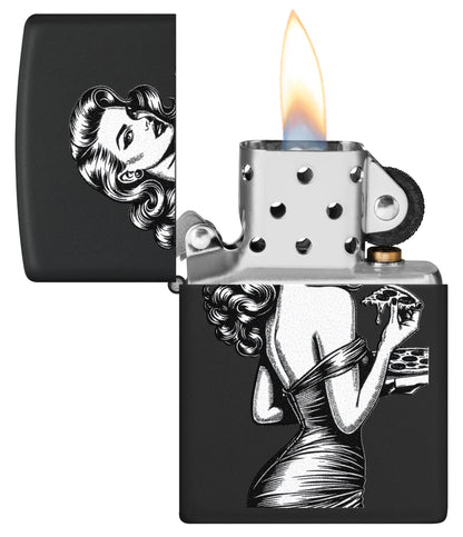 Diseño de pinup con pizza