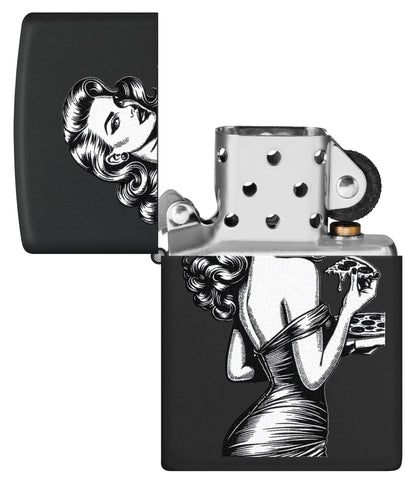 Diseño de pinup con pizza