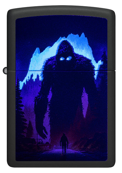 Diseño de sasquatch y luz negra