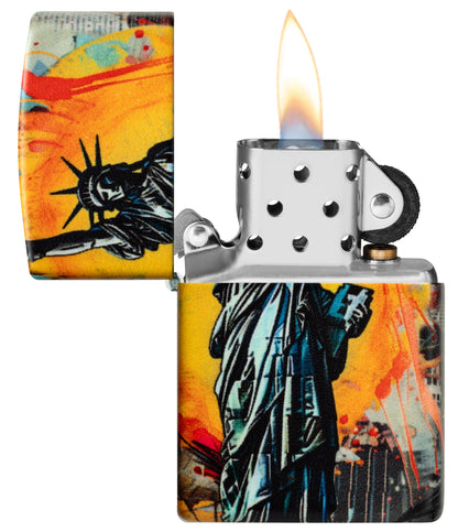 Diseño de collage de la Estatua de la Libertad