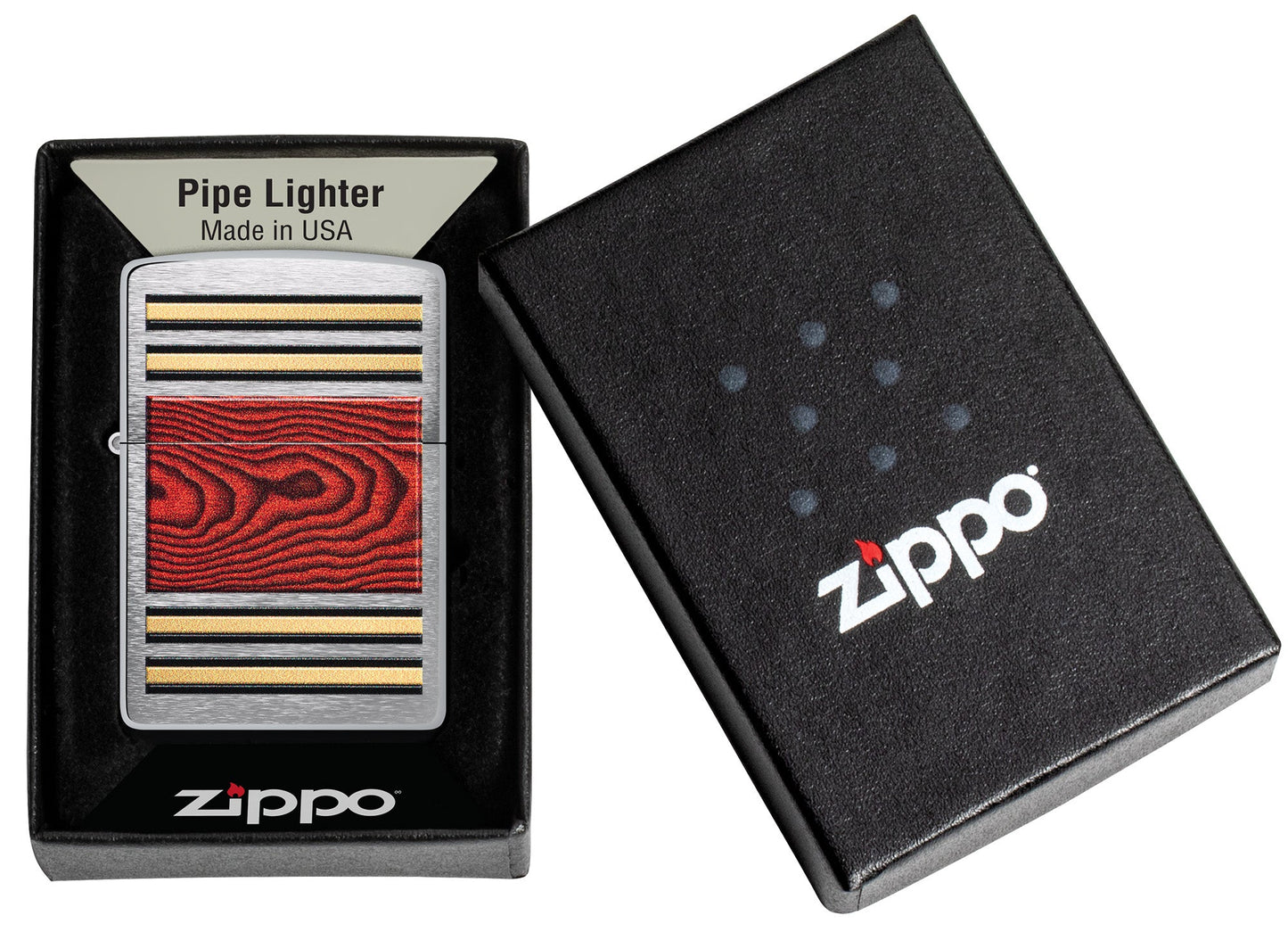 Encendedor para pipa con diseño efecto madera