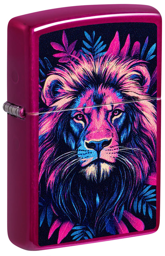 Diseño de león multicolor